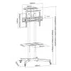 Support pour moniteur TV - mobile - avec support pour appareil photo - réglable en hauteur jusqu'à – Image 2