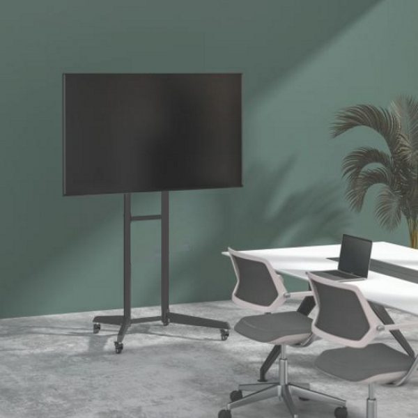 Support standard pour écran TV, mobile - réglable en hauteur et inclinable - 166 cm de hauteur - VDD World