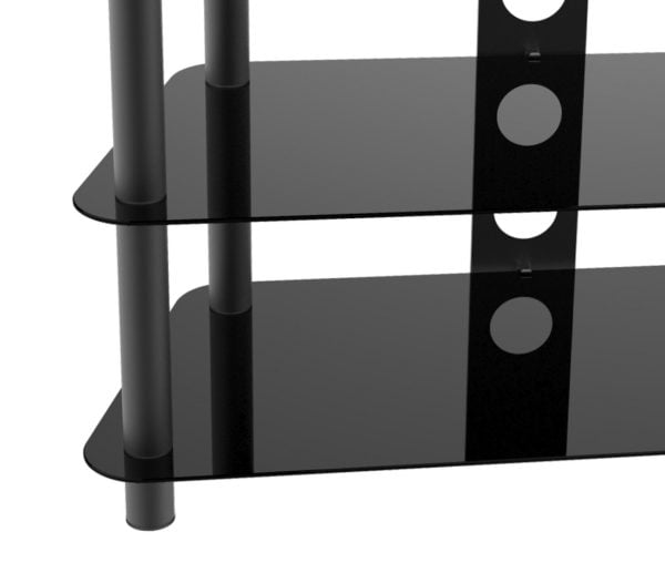 Meuble meuble TV - Buffet TV - meuble audio - 80 cm de large - noir - VDD World