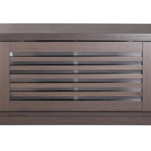 Meuble TV buffet moderne - Meuble TV - portes coulissantes persiennes - 120 cm de large