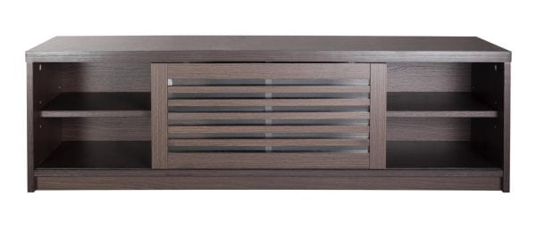 Meuble TV buffet moderne - Meuble TV - portes coulissantes persiennes - 120 cm de large - VDD World