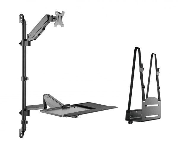 Support mural pour poste de travail assis - support pour moniteur Support mural pour clavier - poste - VDD World