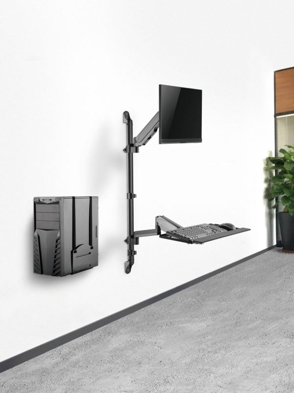 Support mural pour poste de travail assis - support pour moniteur Support mural pour clavier - poste - VDD World