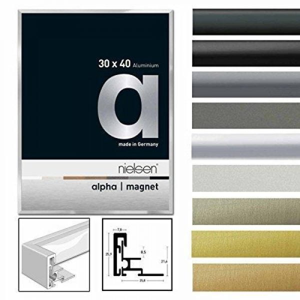 Chargeur frontal interchangeable Nielsen Alpha Magnet aluminium format A4 Whitewash - VDD World