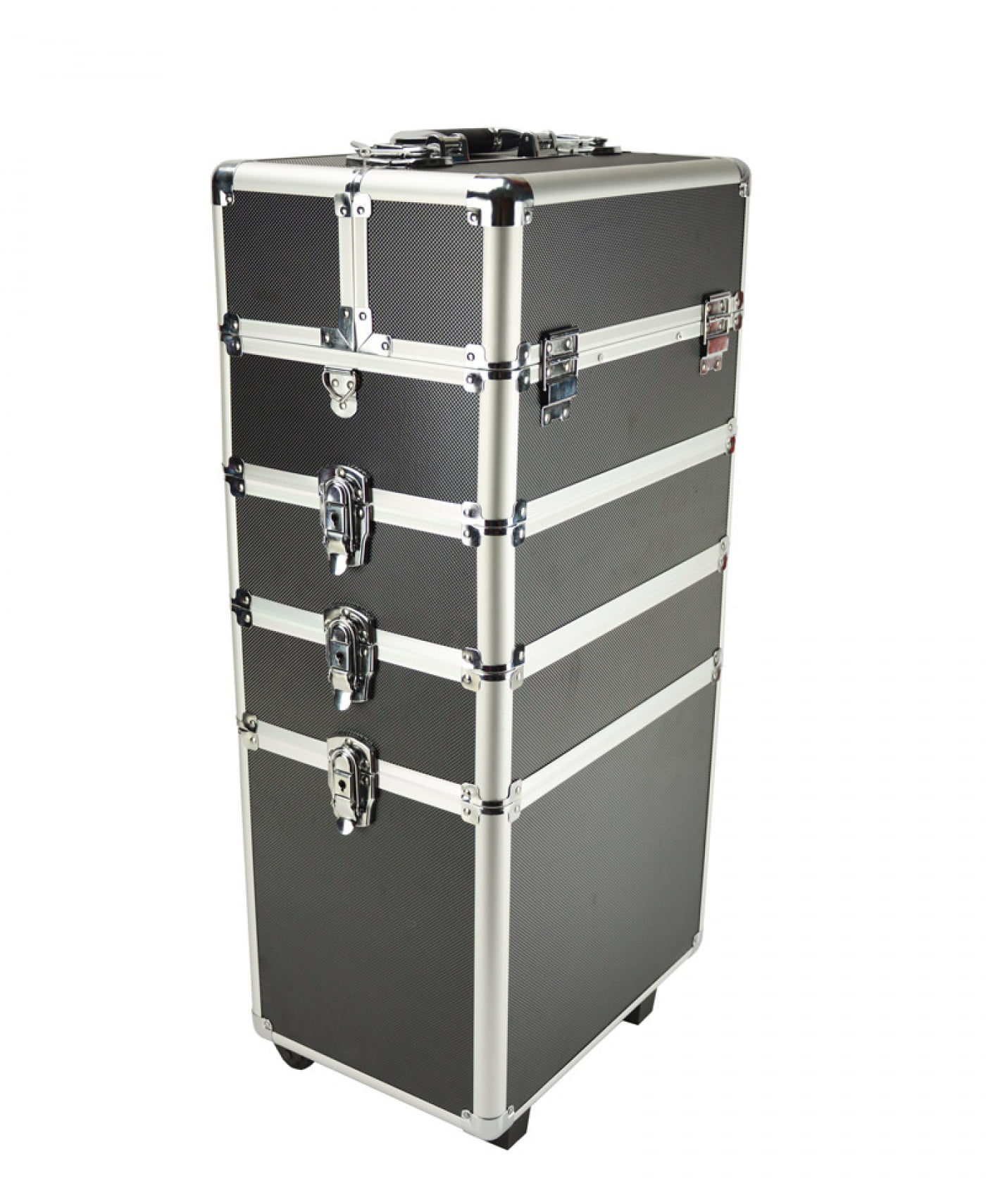 Valise de maquillage - 4 en 1 - Aluminium Noir - VDD World Valise de maquillage - 4 en 1 - Aluminium Noir - VDD World
