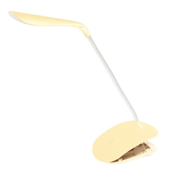 Lampe de bureau LED lampe de table lampe à pince flexible avec variateur tactile (jaune) - VDD World