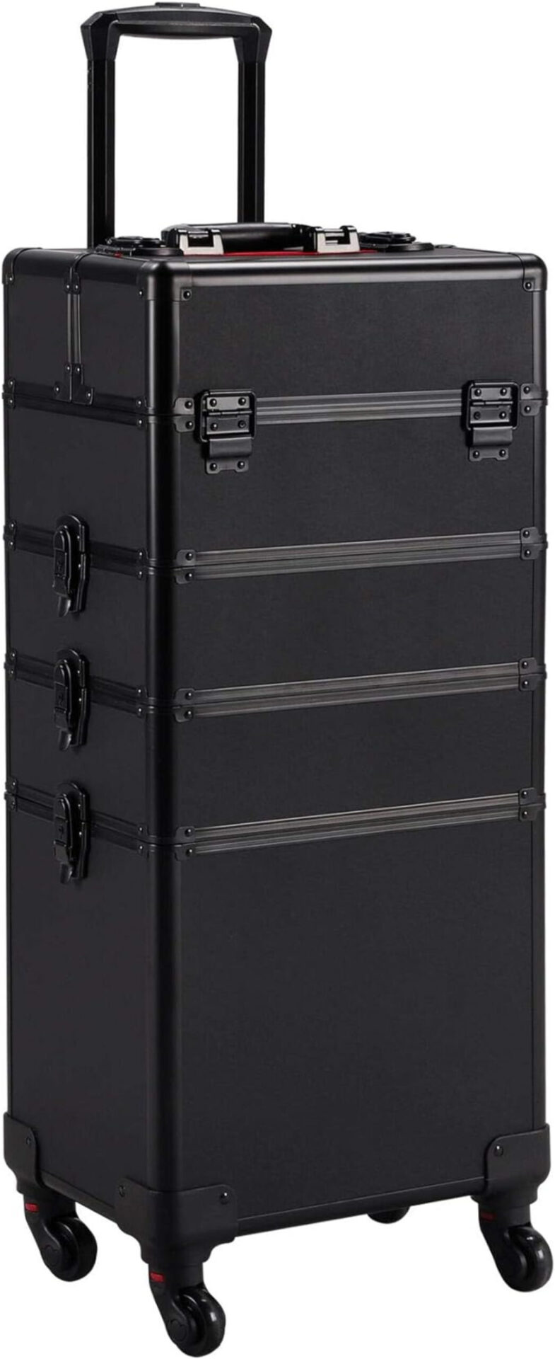 Valise maquillage cosmétique chariot de coiffure trousse de beauté 4 en 1 noir - VDD World Valise maquillage cosmétique chariot de coiffure trousse de beauté 4 en 1 noir - VDD World