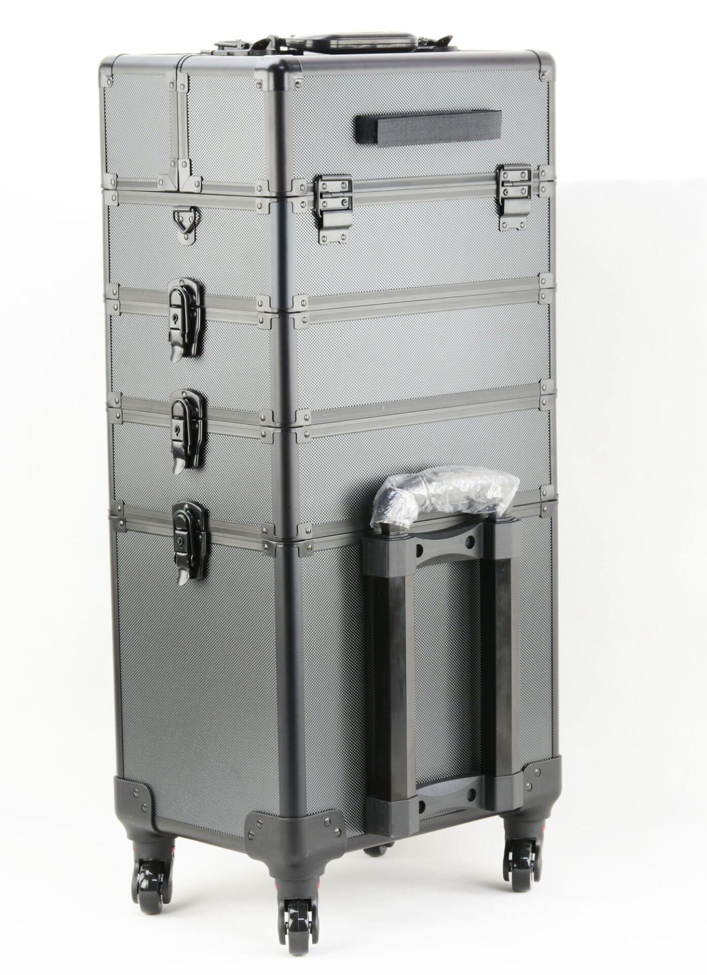 Valise maquillage cosmétique chariot de coiffure trousse de beauté 4 en 1 noir - VDD World Valise maquillage cosmétique chariot de coiffure trousse de beauté 4 en 1 noir - VDD World