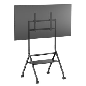 VDD TV Stand - TV Tripod - TV Foot - Monitor Stand - Mobile et réglable en hauteur de 125 à 140 cm